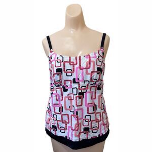Beach Diva Tankini Swimsuit Top Womens Size 14 Beach Poolside Resort Summer